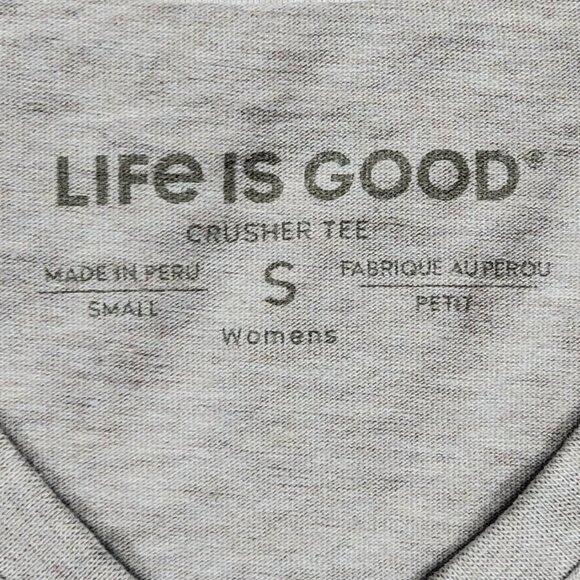 Life Is Good Lt Brown Wildlife is Good Short Sleeve Crusher V-Neck Tee - S - Picture 6 of 8